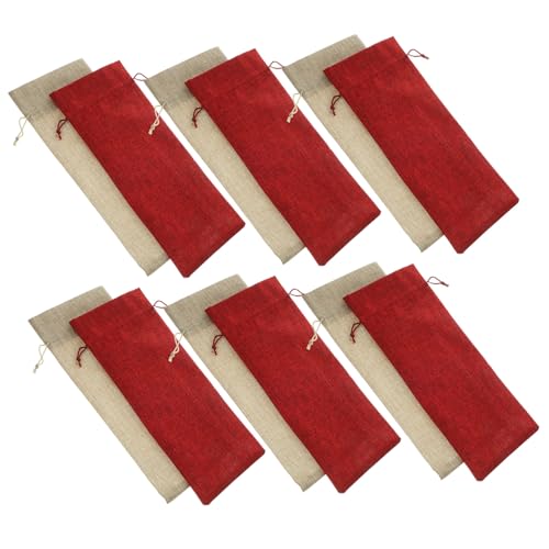 BAZEITFLOW 12 Stück Teiliges Weinflaschenbeutel aus Robustem Material mit Zugbandverschluss und Tragfunktion Vielseitig Einsetzbar als Aufbewahrungstasche für Rotwein Whiskey und Bier für von BAZEITFLOW