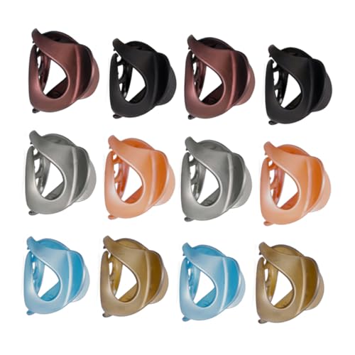 BAZEITFLOW 12stücke Haarklammern Aus Acryl in Blau Schwarz Braun Orange Und Khaki Haarzubehör Für Frauen Und Mädchen Einfach Zu Verwenden Passt Haarfarbe Und Jahreszeit von BAZEITFLOW