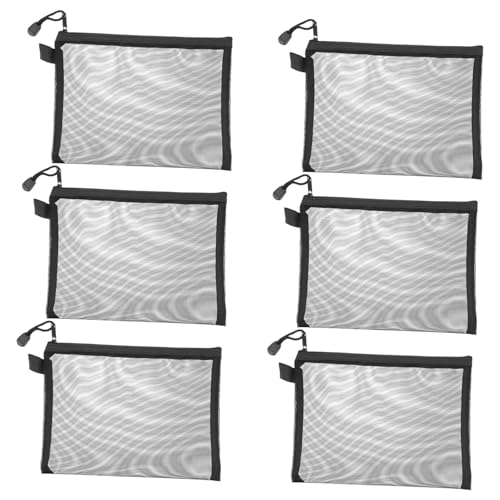 BAZEITFLOW 15 Stück Teiliges Mesh Beutel Zipper Dokumenten und Kosmetiktaschen Leichte Reise Organizer Transparent Wasserabweisend Vielseitig für Büro und Unterwegs von BAZEITFLOW