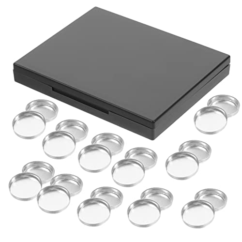 BAZEITFLOW 1satz Leere Lidschattenbox Mit Metallplatten Praktischer Makeup Behälter Für Lidschatten Und Blush Für Und Besondere Anlässe Aluminium-paletten von BAZEITFLOW