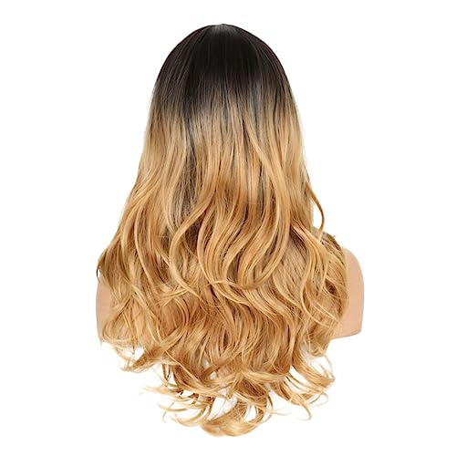 BAZEITFLOW Modische Perücke Für Damen Realistische Lockenperücke Mit Farbverlauf Exquisites Haarteil Aus Haarfreundlichem Material Stylische Netz-perückenabdeckung Für Frauen Und von BAZEITFLOW