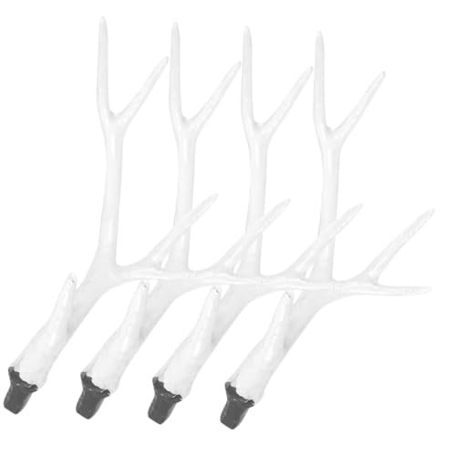 BAZEITFLOW 2 Paare Imitation Hirschgeweih DIY Kopfschmuck Material Flauschige Hirschhörner für Weihnachtsdeko Kostüm Zubehör Bastelset für Party Haarband von BAZEITFLOW