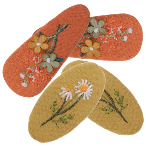 BAZEITFLOW 2 Paare Stoff Haarspangen für Süße Dekorative Haarklammern mit Vintage Blumenmuster Weiche Langlebige Haarnadeln für Mädchen Alltagstaugliche Haarschmuck Accessoires von BAZEITFLOW