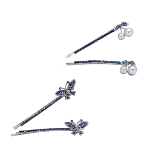 BAZEITFLOW 2 Paare Strasssteine Haarklammern Schmetterling Haarspangen für Frauen Funkelnde Haaraccessoires für Partys Bühnenauftritte und Festliche Anlässe von BAZEITFLOW