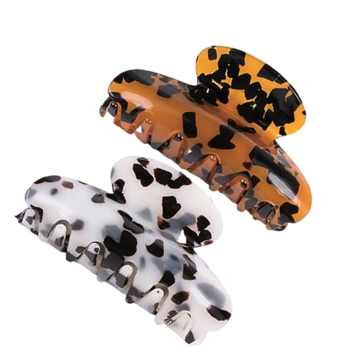 BAZEITFLOW 2stücke Haarclip Aus Acryl Mit Marmormuster Vintage Haarklammer Großes Haarzubehör Haarschmuck Für Damen Und Mädchen Kaffee Weiß von BAZEITFLOW