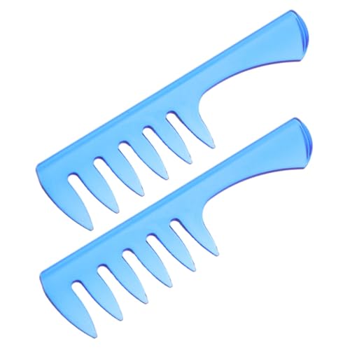 BAZEITFLOW 2 Stück Breiter Retro Haarkamm für Herren Robuster Kunststoff Stylingkamm mit Groben Zähnen für und Friseure Vintage Design für Präzises Haarstyling und Salon Sowie Reisegebrauch von BAZEITFLOW