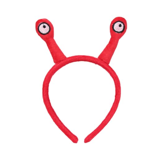 BAZEITFLOW 2 Stück Damen Haarreifen in Schnecken form Leichte Stirnbänder mit Lustigen Antennen Modische Haarschmuck für Frauen und Mädchen Party Cosplay zubehör in Rot und Schwarz von BAZEITFLOW