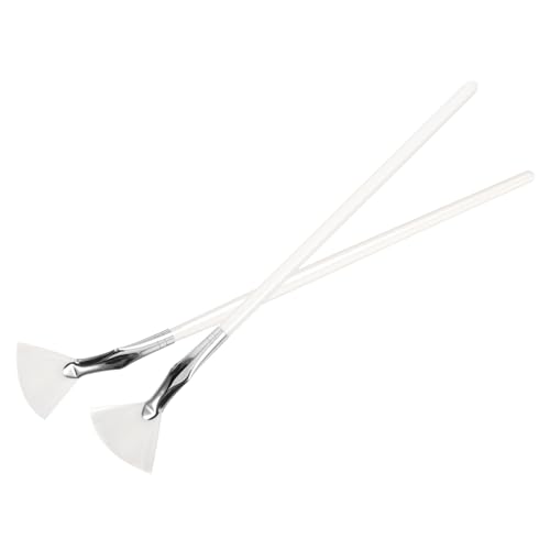 BAZEITFLOW 2 Stück Fächer Wimpernbürste für Augen Make Up Praktische Mascara Bürste für Präzise Anwendung für Wimpern und Augenbrauen Handlich und Tragbar von BAZEITFLOW