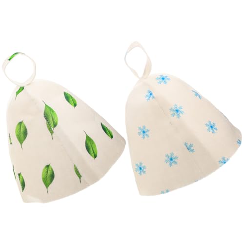 BAZEITFLOW 2 Stück Großer Saunahut aus Hochwertigem Filz Atmungsaktive Saunakappe für Damen und Herren Komfortable Badekappe zum Schutz vor Hitze Vielseitiges Sauna Zubehör für Entspannte von BAZEITFLOW