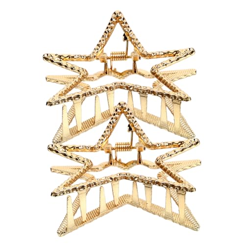 BAZEITFLOW 2 Stück Haarspangen Stern Design Metall Haarklammern Damen und Mädchen Kleine Süße Haarklammern für Alltag und Festliche Anlässe Leicht und Modisch von BAZEITFLOW