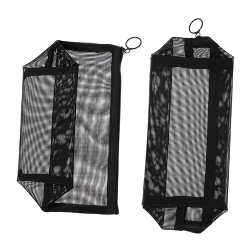 BAZEITFLOW 2 Stück Kosmetiktasche Transparentes Netz Material Großer Kulturbeutel Reiseetui Multifunktional für Make up und Toilettenartikel Herren Damen Organizer von BAZEITFLOW