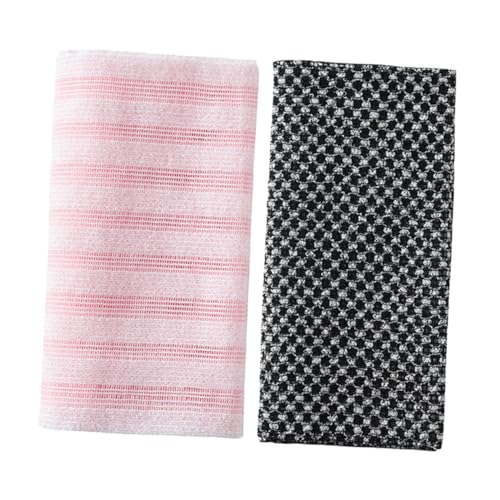 BAZEITFLOW 2 Stück Langes Peeling Badetuch aus Strapazierfähigem Material Schnell Trocknendes Hautreinigungstuch für Körperpflege für Beine Rücken und im Bad und Wohnheimgebrauch von BAZEITFLOW