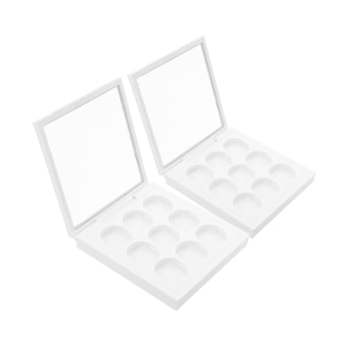 BAZEITFLOW Damen 9 Farben Lidschattenbox Nachfüllbare Palette Mit Quadratischem Etui von BAZEITFLOW