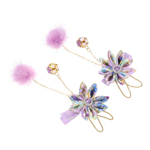 BAZEITFLOW 2 Stück Mädchen Haarklammern mit Blumenanhänger Retro Haarnadeln in Blau Langlebige Hautfreundliche Haarschmuck Clips für Alltag und Kostüm als und Party accessoire von BAZEITFLOW