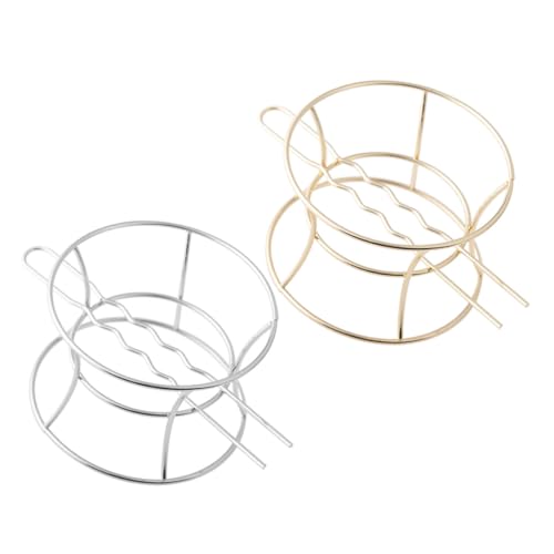 BAZEITFLOW 2 Stück Metall Haarklammern Vintage Dutt Halter für Damen Dekorative Haarspangen in Gold und Silber Komfortabler Haarschmuck für Hochzeit Party Alltag und Festliche Anlässe von BAZEITFLOW