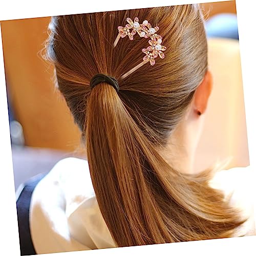 BAZEITFLOW 2 Stück Perlen strass Haarnadeln U förmiger Brautschmuck Elegant Leichtes Haarschmuck für Damen Braut und Brautjungfern Hochzeit Accessoire von BAZEITFLOW