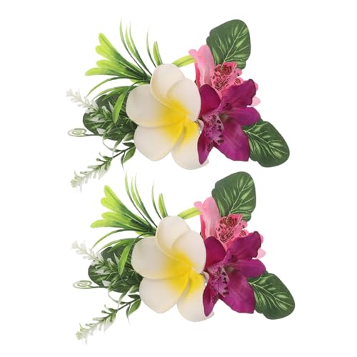 BAZEITFLOW 2 Stück Plumeria Blüten Haarclips Handgefertigt Leicht Strapazierfähig Gelbe Haarnadeln Damen Asiatisch Inspirierte Haarspangen Für Alltag Urlaub Und Hanfu Styles von BAZEITFLOW