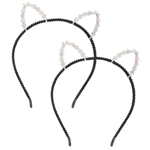 BAZEITFLOW 2 Stück Strass Haarreifen für Damen Modische Katzenohren Stirnbänder aus Langlebiger Legierung Glitzerndes Haarschmuck Accessoire für Hochzeit Party Alltag Rutschfest und BAZEITFLOW 2 Stück Strass Haarreifen für Damen Modische Katzenohren Stirnbänder aus Langlebiger Legierung Glitzerndes Haarschmuck Accessoire für Hochzeit Party Alltag Rutschfest und von BAZEITFLOW