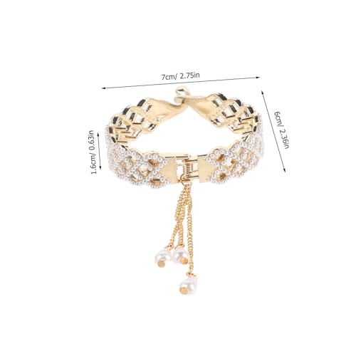 BAZEITFLOW 2 Stück Strass Haarspangen mit Perlen Haarklammern für Damen Ergonomisch Leichter Haargriff Funkelnde Ponytail Clips für Party und Alltag von BAZEITFLOW