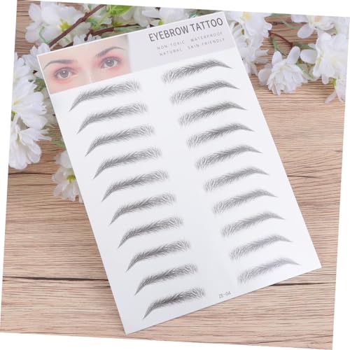 BAZEITFLOW 2 Stück Teiliges Augenbrauen Aufkleber Natürlich Wirkende Haarstruktur Einfache Anwendung für Männer Frauen Schnelle Hautschonende Augenbrauenformung schmerzfrei von BAZEITFLOW