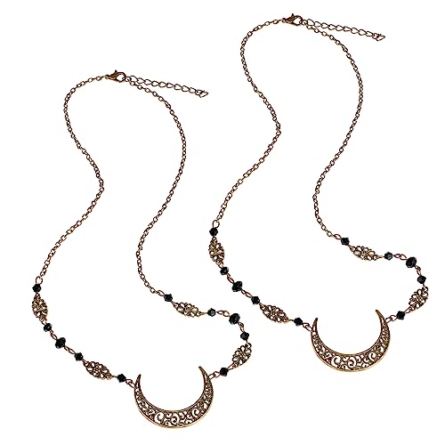 BAZEITFLOW 2 Stück Teiliges Boho Haarkettenset mit Mondanhänger und Vintage Kopfkette aus Langlebiger Legierung Modischer Haarschmuck für Damen und Mädchen Geeignet für Partys und von BAZEITFLOW