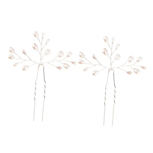 BAZEITFLOW 2 Stück Teiliges Braut Haarspangen mit Handgefertigten Perlen Silberfarbene Haarnadeln für Hochzeit Eleganter Haarschmuck für Frauen Langlebig und Einzigartig als für Besondere von BAZEITFLOW