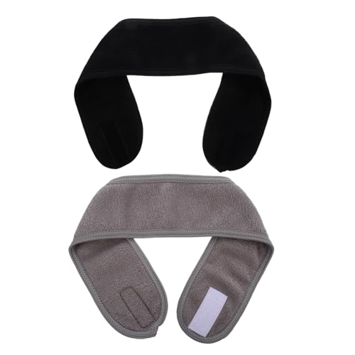 BAZEITFLOW 2 Stück Teiliges Damen Haarband aus Polyester Dehnbares Komfortables Stirnband zum Waschen und Make Up Hautfreundliches Gesichtspflege Stirnband in Schwarz und Verstellbar One BAZEITFLOW 2 Stück Teiliges Damen Haarband aus Polyester Dehnbares Komfortables Stirnband zum Waschen und Make Up Hautfreundliches Gesichtspflege Stirnband in Schwarz und Verstellbar One von BAZEITFLOW