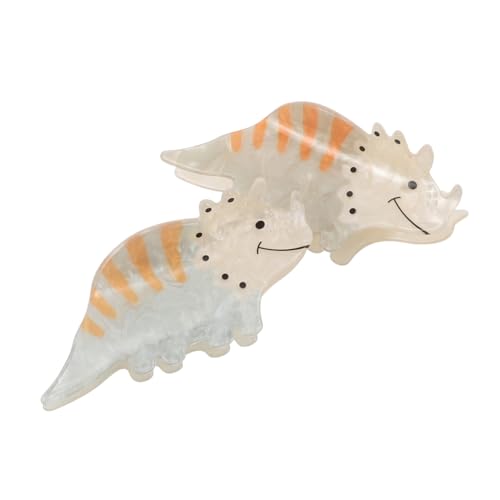 BAZEITFLOW 2 Stück Teiliges Dinosaurier Haarklammern aus Acryl Lustige Dinosaurierform Fester Griff für Dutt und Pferdeschwanz Bunte Haarklammern für Frauen Rutschfeste Styling-accessoires von BAZEITFLOW