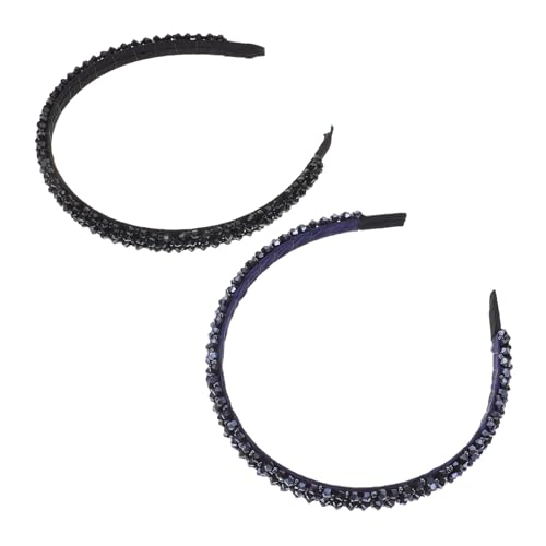 BAZEITFLOW 2 Stück Teiliges Haarband mit Strasssteinen Leichtes und Modisches Stirnband für Damen und Mädchen Eleganter Haarschmuck für Alltag Party Fotoshootings und Besondere Anlässe von BAZEITFLOW