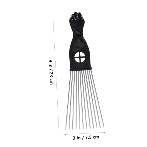 BAZEITFLOW 2 Stück Teiliges Haarkamm set mit Stahlnadeln Breitzinkiger Fächerförmiger Kamm für Einfaches Entwirren und Styling Glatte Zähne Langlebiger Kunststoffgriff Geeignet für Männer von BAZEITFLOW