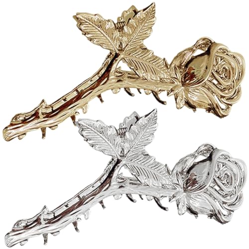 BAZEITFLOW 2 Stück Teiliges Haarklammen aus Robustem für Dickes Langes Haar Schmerzfreie Rutschfeste Haarspangen Damen Haarschmuck für Alltag und Feierlichkeiten von BAZEITFLOW