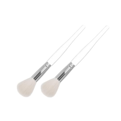 BAZEITFLOW 2 Stück Teiliges Make-up Pinsel Kleine Foundation und Puderpinsel aus Weichem Ziegenhaar für Präzises Auftragen von Highlighter und Losem Puder Vielseitig Einsetzbar für Damen von BAZEITFLOW