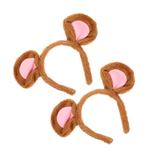 BAZEITFLOW 2 Stück Teiliges Mausohren Haarreifen Plüsch Tierohren Stirnband Weich Leicht für Kostümparty Cosplay Bühnenauftritt für Mottoparty und Geburtstagsfeier von BAZEITFLOW