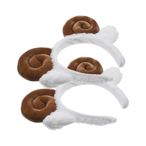BAZEITFLOW 2 Stück Teiliges Schafshorn Stirnband für Weiches Cartoon Party Accessoire Einzigartiger Haarreif für Fasching Karneval Cosplay und Festdekoration von BAZEITFLOW
