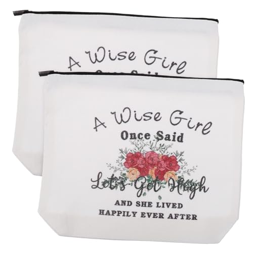 BAZEITFLOW 2 Stück Teiliges Segeltuch Make up täschchen mit Reißverschluss Multifunktionale Kosmetiktasche und Münzgeldbörse für Damen Tragbar für Kosmetik Karten Schlüssel Ohrhörer und von BAZEITFLOW