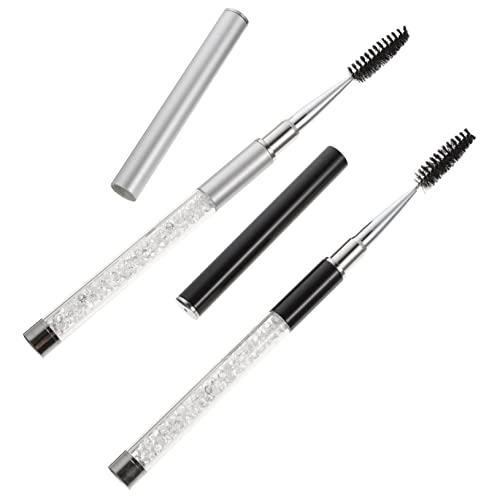 BAZEITFLOW 2 Stück Teiliges Wimpernbürsten mit Deckel Spiralförmige Eyelash und Augenbrauenbürste Tragbar Leicht für Präzises Mascara Auftragen und Wimperntrennung bei Make Up Anwendung von BAZEITFLOW