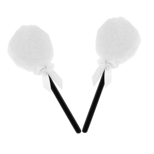 BAZEITFLOW 2 Stück Ultraweiche Makeup Puderquaste mit Langem Flaum für Glatte Gleichmäßige Anwendung von Gepresstem und Losem Puder Langlebig Einfach zu Reinigen Charmantes Design für Frauen von BAZEITFLOW