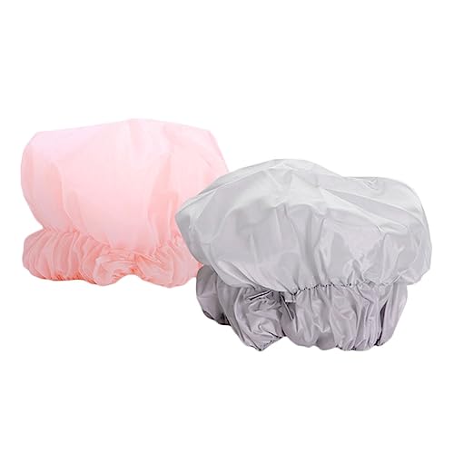 BAZEITFLOW 2 Stück Wasserdichte Duschhaube Elastische Badekappe aus Polyester Schutz für Haare Beim Duschen Baden Kochen und Haushalt Wiederverwendbar Geeignet für Damen und Lange Haare BAZEITFLOW 2 Stück Wasserdichte Duschhaube Elastische Badekappe aus Polyester Schutz für Haare Beim Duschen Baden Kochen und Haushalt Wiederverwendbar Geeignet für Damen und Lange Haare von BAZEITFLOW
