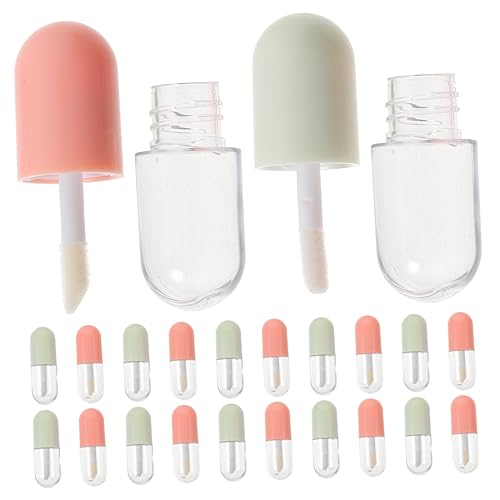 BAZEITFLOW 20 Stück Nachfüllbare Lipgloss Tuben Leere Lip Balm Behälter für Selbstgemacht Lippenpflege Transparente Kleiner Lipgloss Flaschen für Reisegröße 5ml von BAZEITFLOW