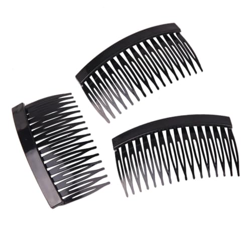 BAZEITFLOW 20 Stück Teiliges Haarkamm aus Kunststoff Zähne Einsteckkämme in Schwarz Transparent Kaffee Gelb und Rot Praktische Haarschmuck Accessoires für Damen und Mädchen von BAZEITFLOW