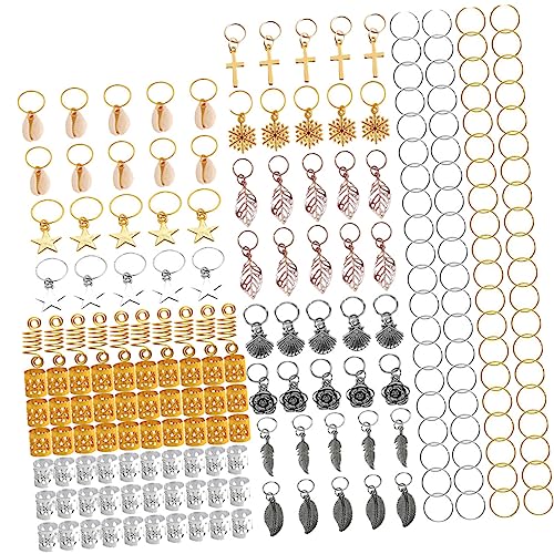 BAZEITFLOW 220 Stück Haarschmuck Set Bunte Haaranhänger Dreadlock Zubehör für für Verschiedene Anlässe Dekorative Haaraccessoires mit Feiner Verarbeitung von BAZEITFLOW