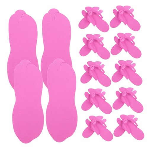 BAZEITFLOW 24 Paare Damen Einweg EVA Faltbare Hausschuhe Weich Strapazierfähig Komfortabel Für Hotel Salon Reise Rosa von BAZEITFLOW