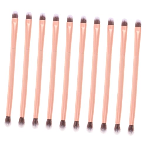 BAZEITFLOW 24 Stück Teiliges Doppelkopf Make Up Pinsel aus Weiche Dichte Pinselhaare für Lidschatten und Gesicht Vielseitig Einsetzbar für Anfänger und Profis Goldfarben von BAZEITFLOW