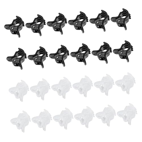 BAZEITFLOW 24 Stück Teiliges Kleine Haarklammern für Frauen Haarklammern aus Robustem Acryl für Alltag Badezimmer Reise mit Glänzend Schwarzen und Transparenten Clips von BAZEITFLOW