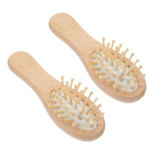 BAZEITFLOW 2Stücke Kleine Holzhaarbürste Tragbarer mit Zähnen für Kopfhautmassage Sanfte für Männer und Unterwegs BAZEITFLOW 2Stücke Kleine Holzhaarbürste Tragbarer mit Zähnen für Kopfhautmassage Sanfte für Männer und Unterwegs von BAZEITFLOW