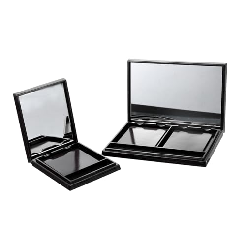BAZEITFLOW 2stücke Magnetische Augen-Make-up-Box Leere Farben Farben Lidschatten-Palette Kosmetik-Organizer Für Lippenstift Und Puder Und Tragbar Für Und Zuhause von BAZEITFLOW