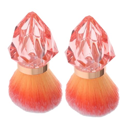 BAZEITFLOW 2stücke Nagelstaubpinsel Mit Diamantförmigem Griff Tragbare Weiche Make-up-pinsel Für Nagelkunst Und Blush Für Und Mädchen Langlebig von BAZEITFLOW
