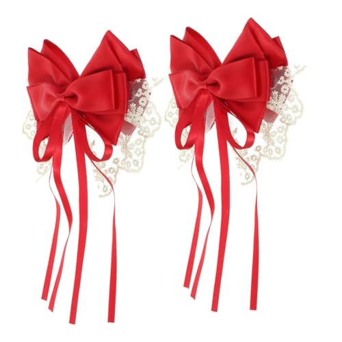 BAZEITFLOW 2stücke Damen Und Mädchen Handgefertigte Schleifen-haarclips Aus Metall Und Spitze Bequeme Mode-haaraccessoires Für Jeden Anlass von BAZEITFLOW