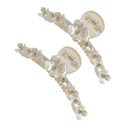 BAZEITFLOW 2stücke Blumen Haarclips Groß Haarklammern Blüten Haarspangen Für Damen Frauen Blumenklammer Mit Strasssteinen Für Party Geburtstag Hochzeit Alltag von BAZEITFLOW