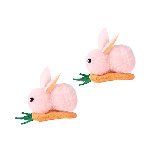 BAZEITFLOW 2stücke Haarnadel Aus Plüsch Hase Mit Karotte Haar Klemme Für Junge Mädchen Mädchen Snap Haar Clips Zubehör Für Party Hochzeit Geburtstagsgeschenk von BAZEITFLOW